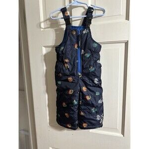 Skechers Baby Snow Suit Boys Bib Half Zip Front Navy Multicolor